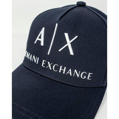 Armani Exchange Blue Cotton Cap (Baseball Hat)