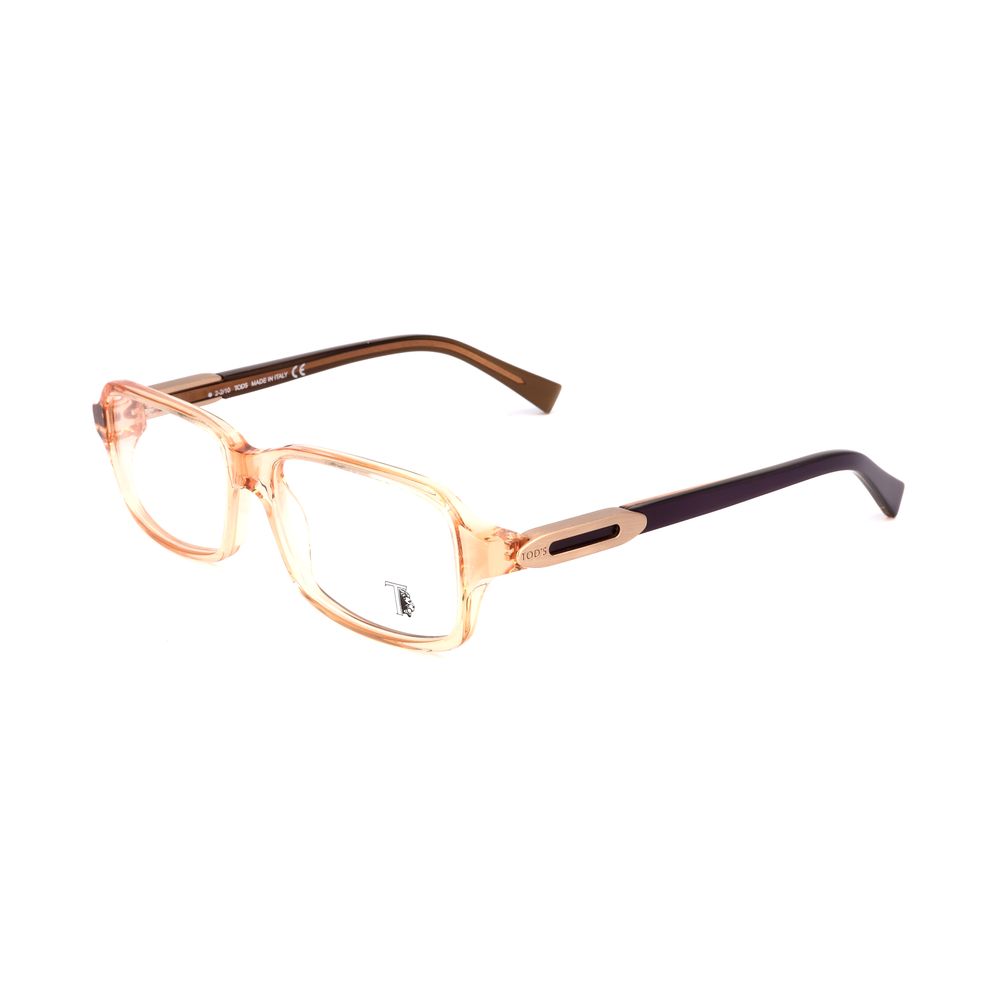 Tod's Orange Acetate Frames - Women's eyeglasses made of acetate, dimensions 52/15/135 mm, stylish and elegant design.