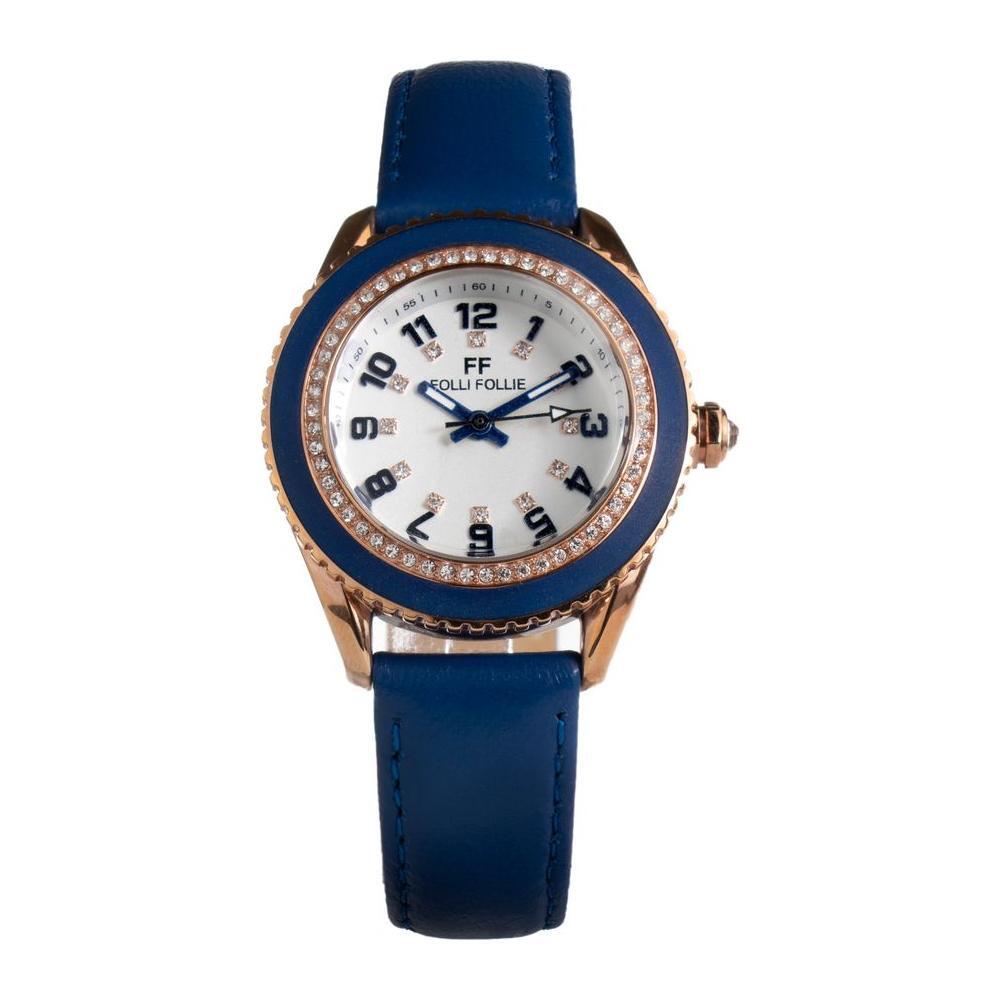 Folli Follie Blue Leather Watch FFWF1B032SSUAC