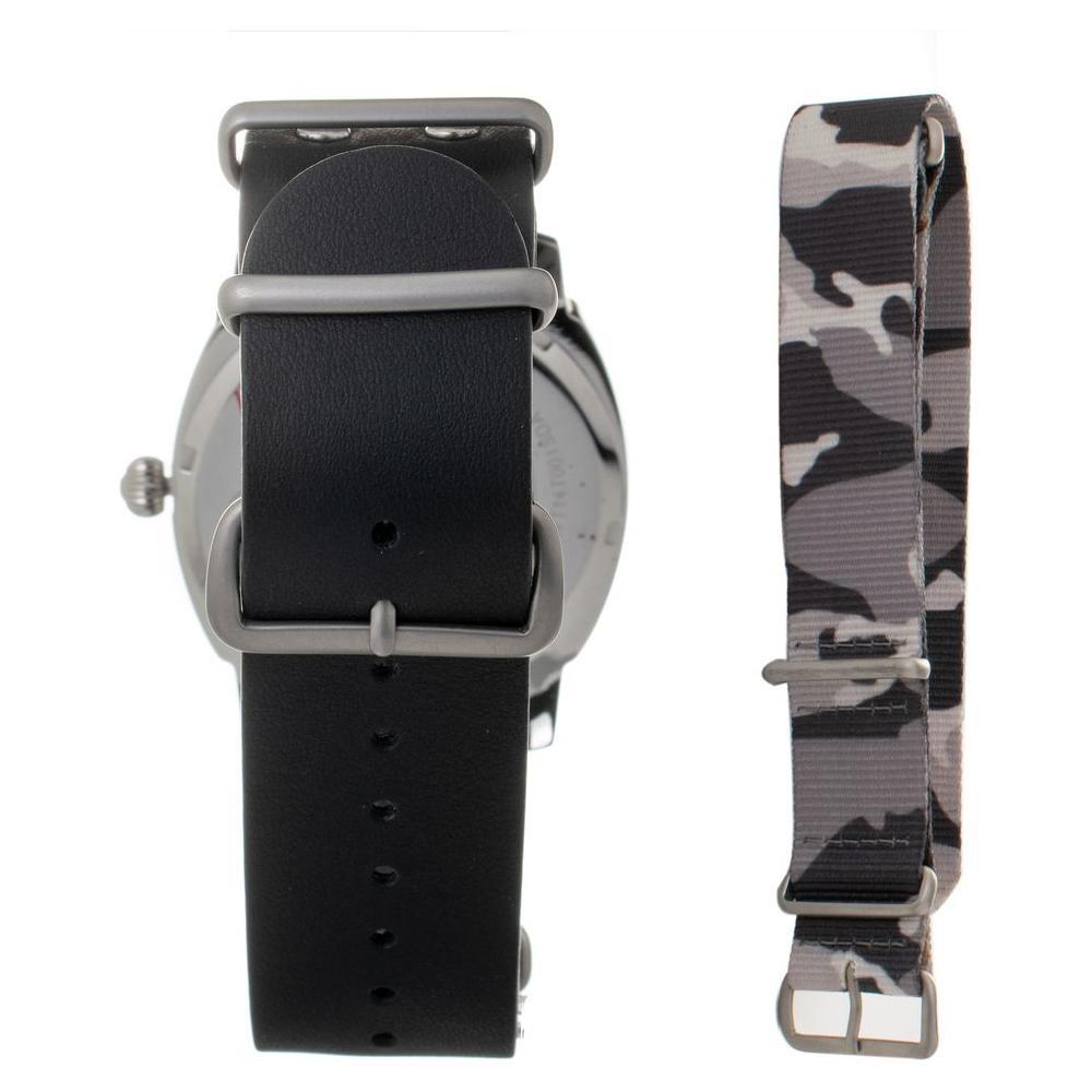 Folli Follie Black Leather Dress Watch
