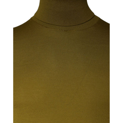 Dolce & Gabbana Brown Cashmere Turtleneck Pullover Sweater