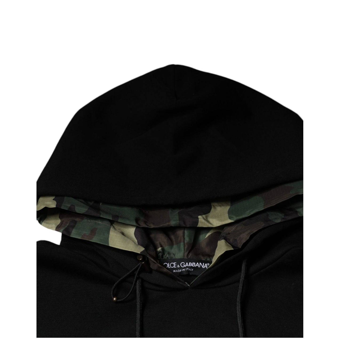 Dolce & Gabbana Black Pocket CottonHooded Sweatshirt Sweater