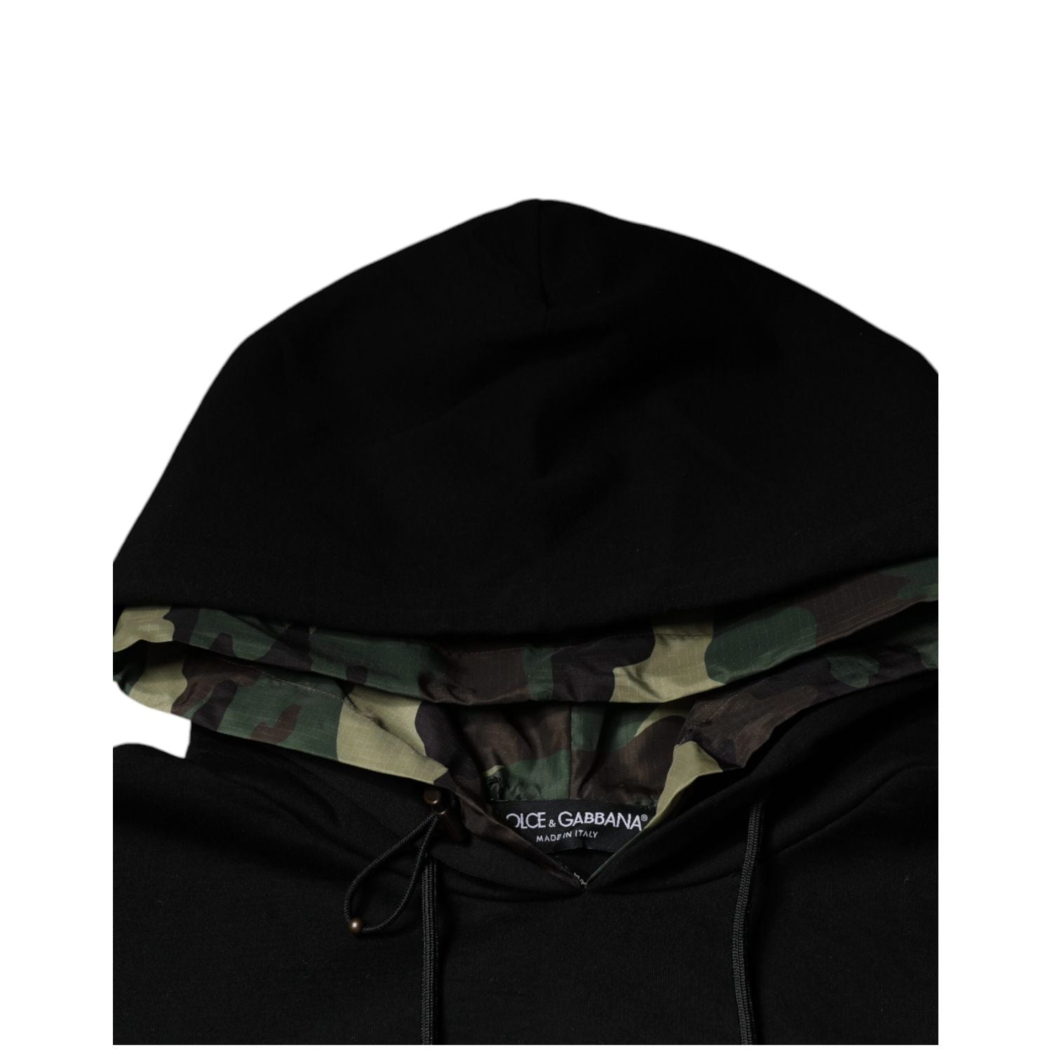 Dolce & Gabbana Black Pocket CottonHooded Sweatshirt Sweater