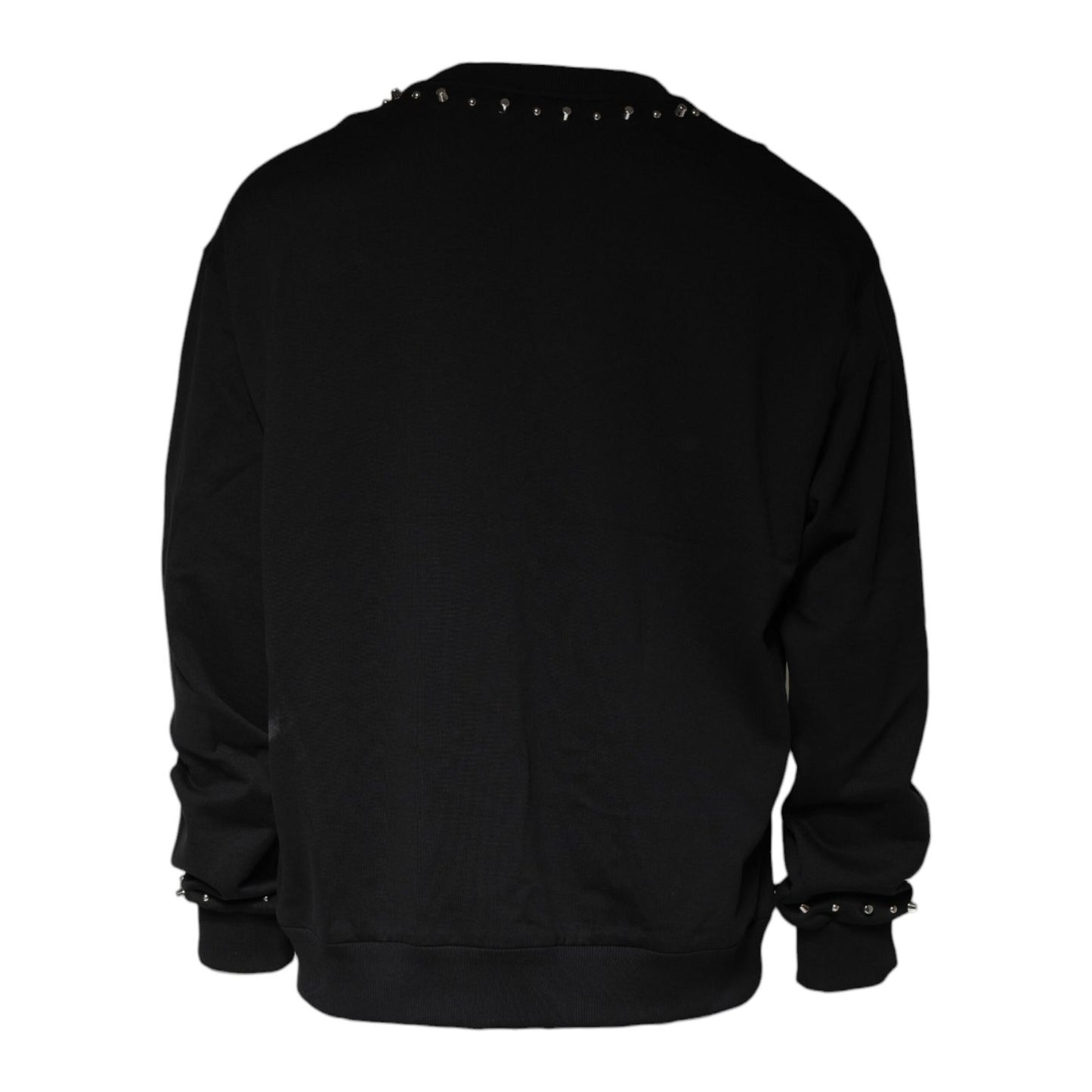 Dolce & Gabbana Black Logo Stud Pullover Sweatshirt Sweater