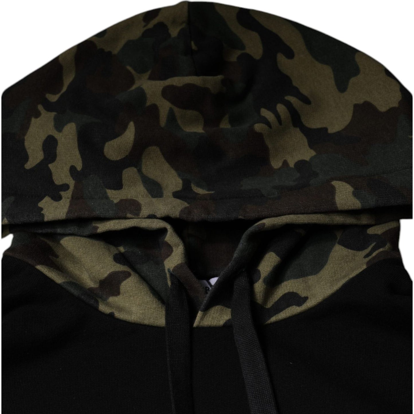 Dolce & Gabbana Black Camouflage Hooded Sweatshirt Sweater TSH87045-50