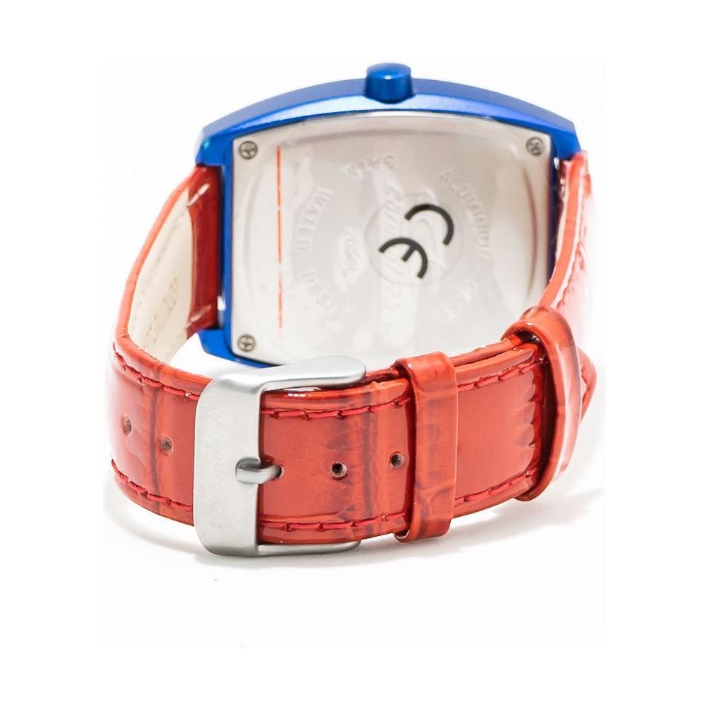 Chronotech Red Leather Dress Watch