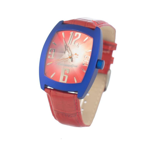 Chronotech Red Leather Watch CHCT2050M05AC