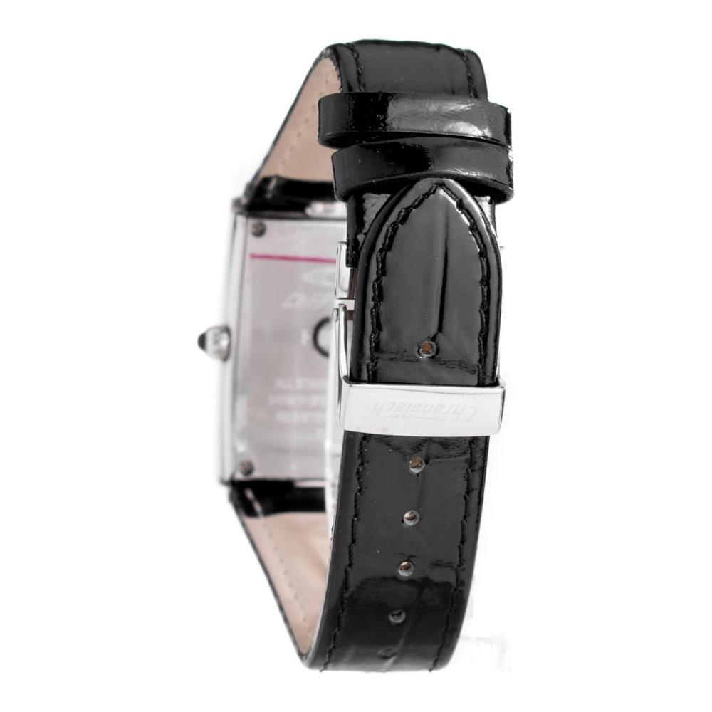 Chronotech Black Leather Watch