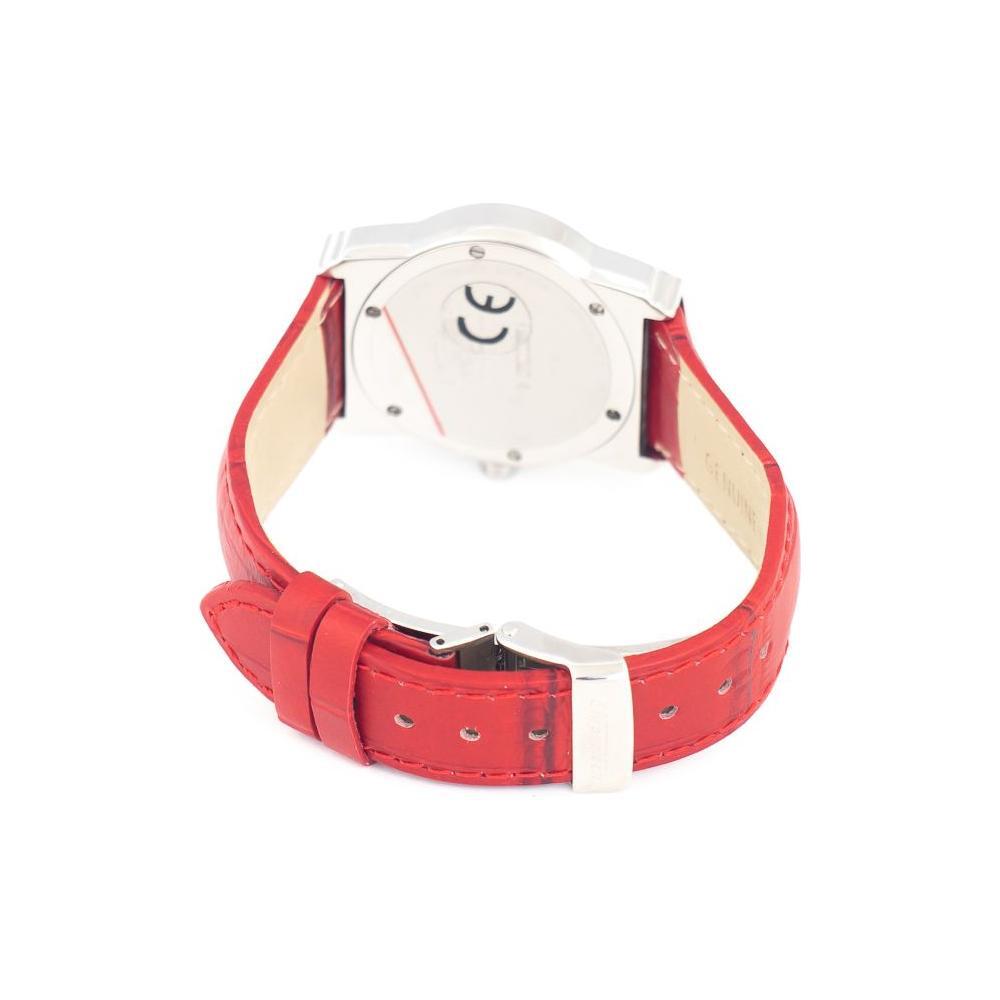 Chronotech Red Leather Dress Watch