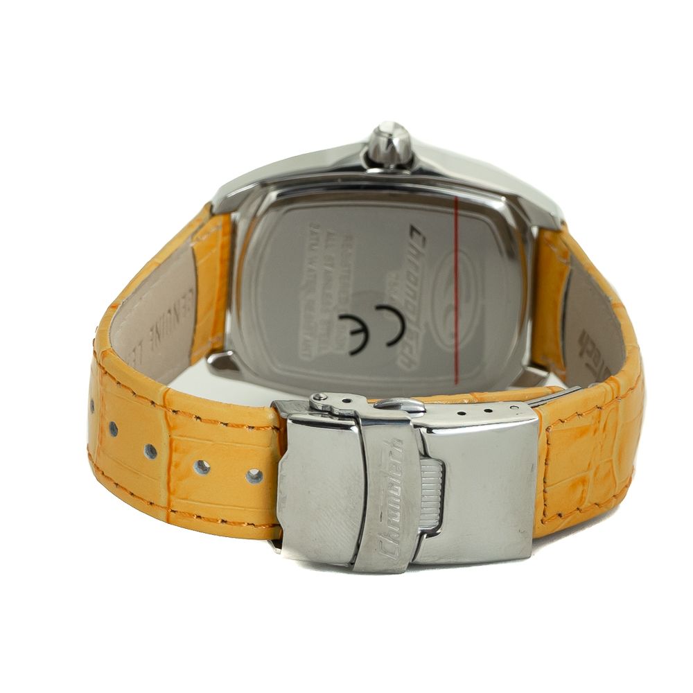 Chronotech Orange Leather Dress Watch