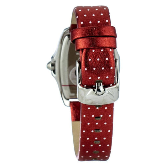 Chronotech Red Leather Watch CHCT7896LS41AC