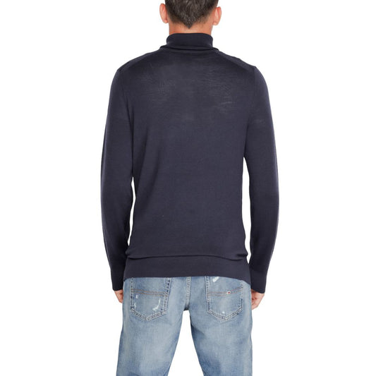 Calvin Klein Blue Wool Turtleneck