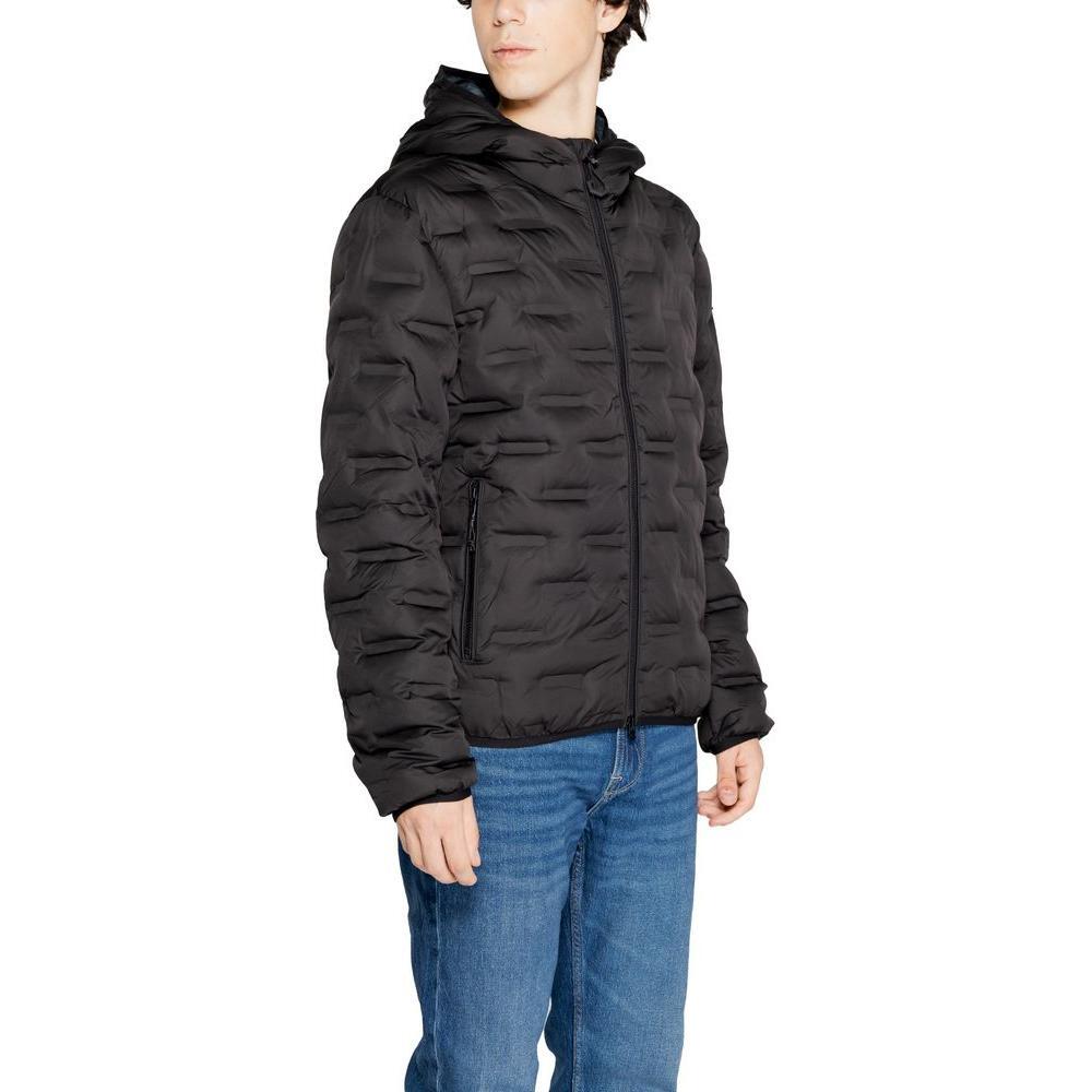 Replay Black Polyester Jackets & Coat RE-14825600009-IT54 | XXL