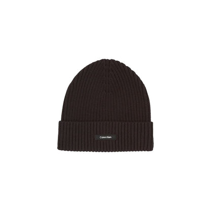 Ribbed black beanie, Calvin Klein Black Organic Cotton Cap Baseball Hat.