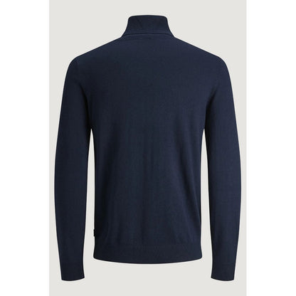 Jack Jones Blue Cotton Turtleneck