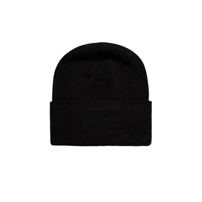 Calvin Klein Jeans Black Cotton Cap (Baseball Hat) - Black beanie with embroidered logo for winter wear