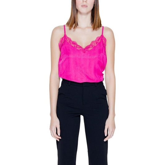 Vila Clothes Pink Viscose Tank Top VI-14216000134-IT36|XXS