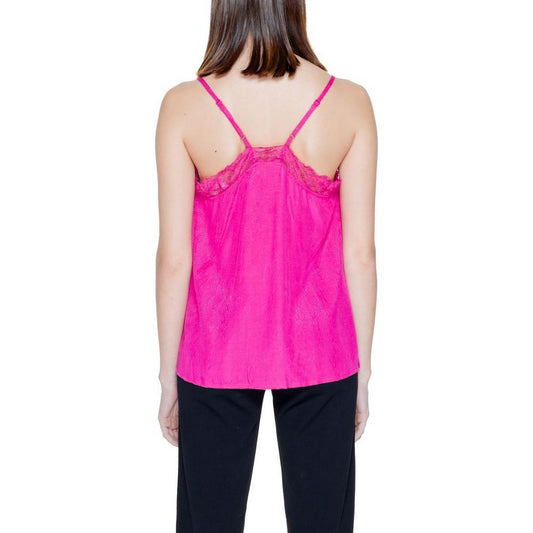 Vila Clothes Pink Viscose Tank Top VI-14216000134-IT36|XXS