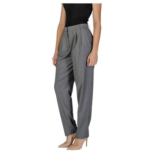 Vila Clothes Gray Polyester Pant VI-15733000136-34 | XXS