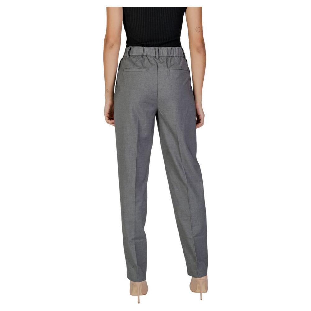 Vila Clothes Gray Polyester Pant VI-15733000136-34 | XXS