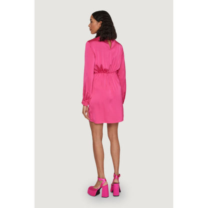 Vila Clothes Pink Polyester Short Dress