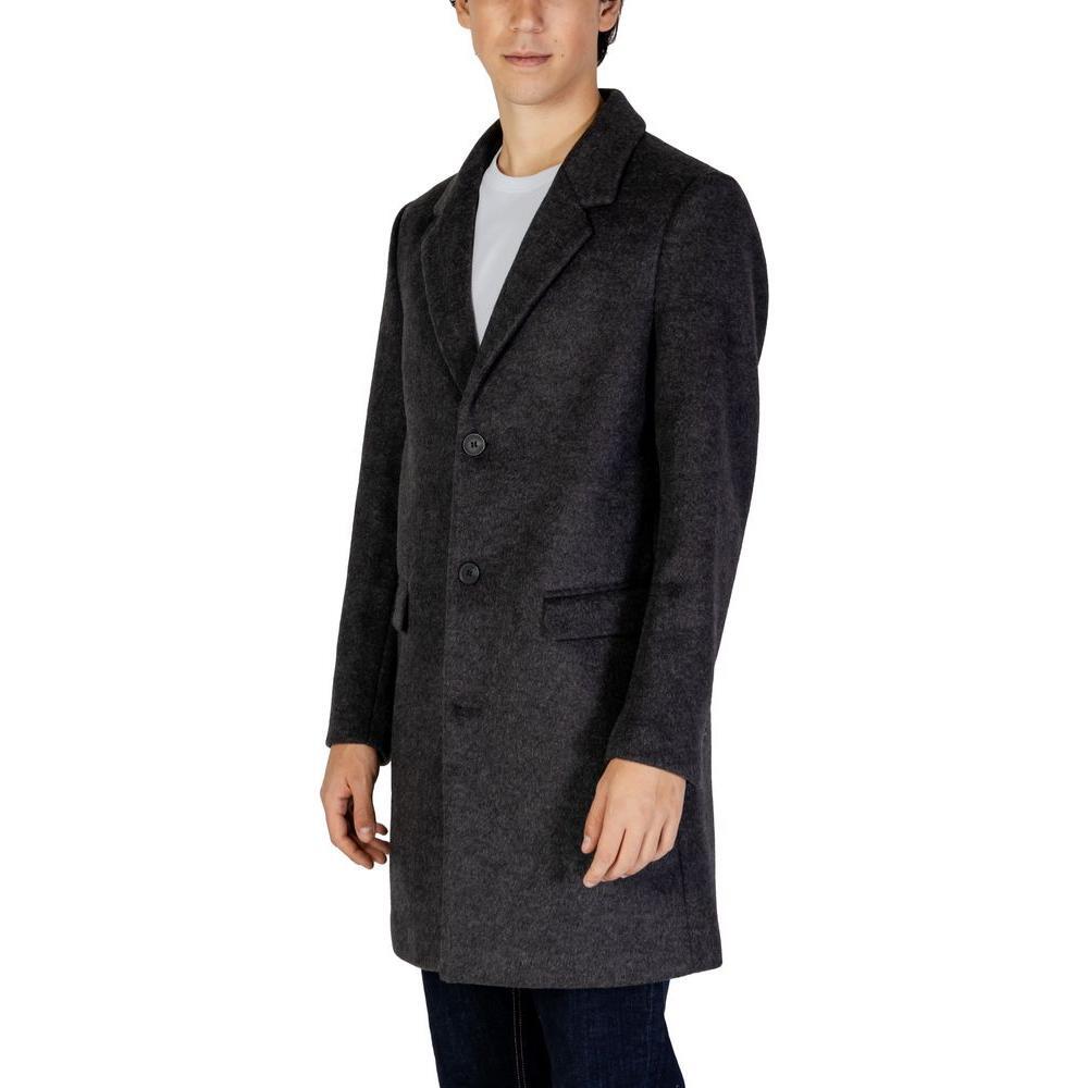 Antony Morato Gray Polyester Coat AN-14634100153-IT50 | L