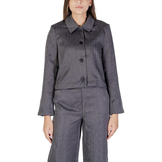 Jacqueline De Yong Gray Polyester Blazer JA-14838200136-IT40|S