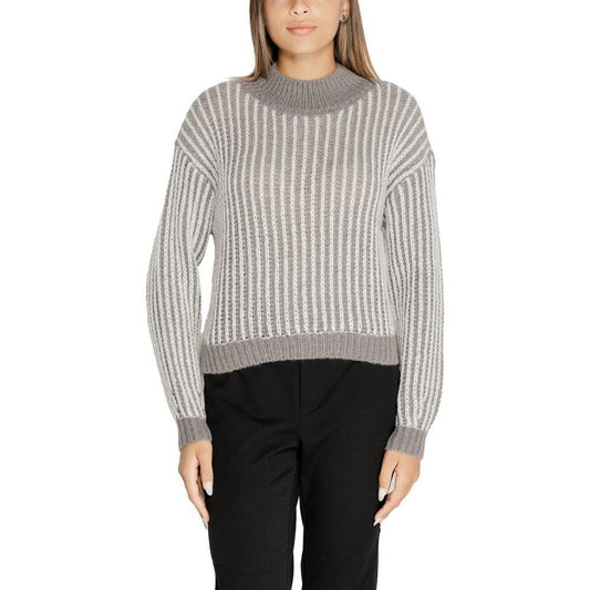 Jacqueline De Yong Gray Polyester Sweater JA-14840400136-IT44|L