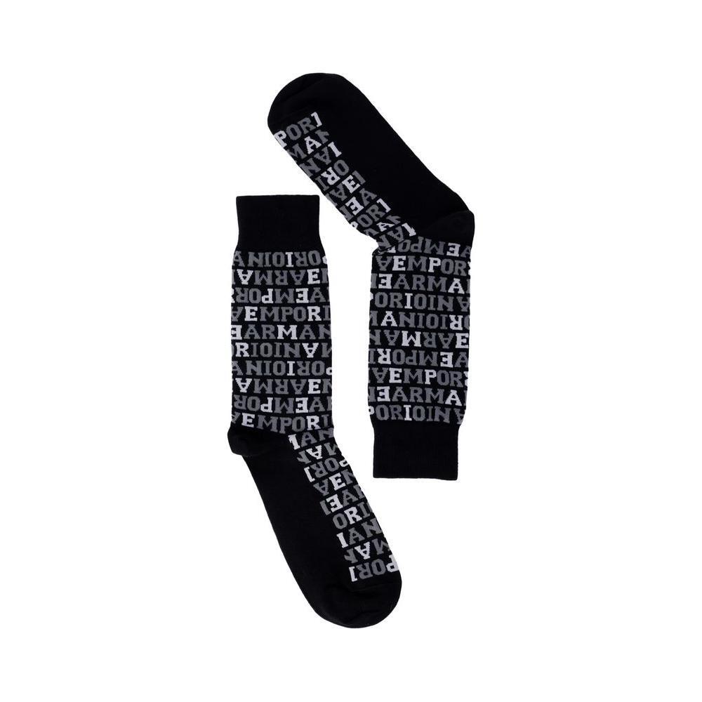 Emporio Armani Underwear Black Cotton Sock
