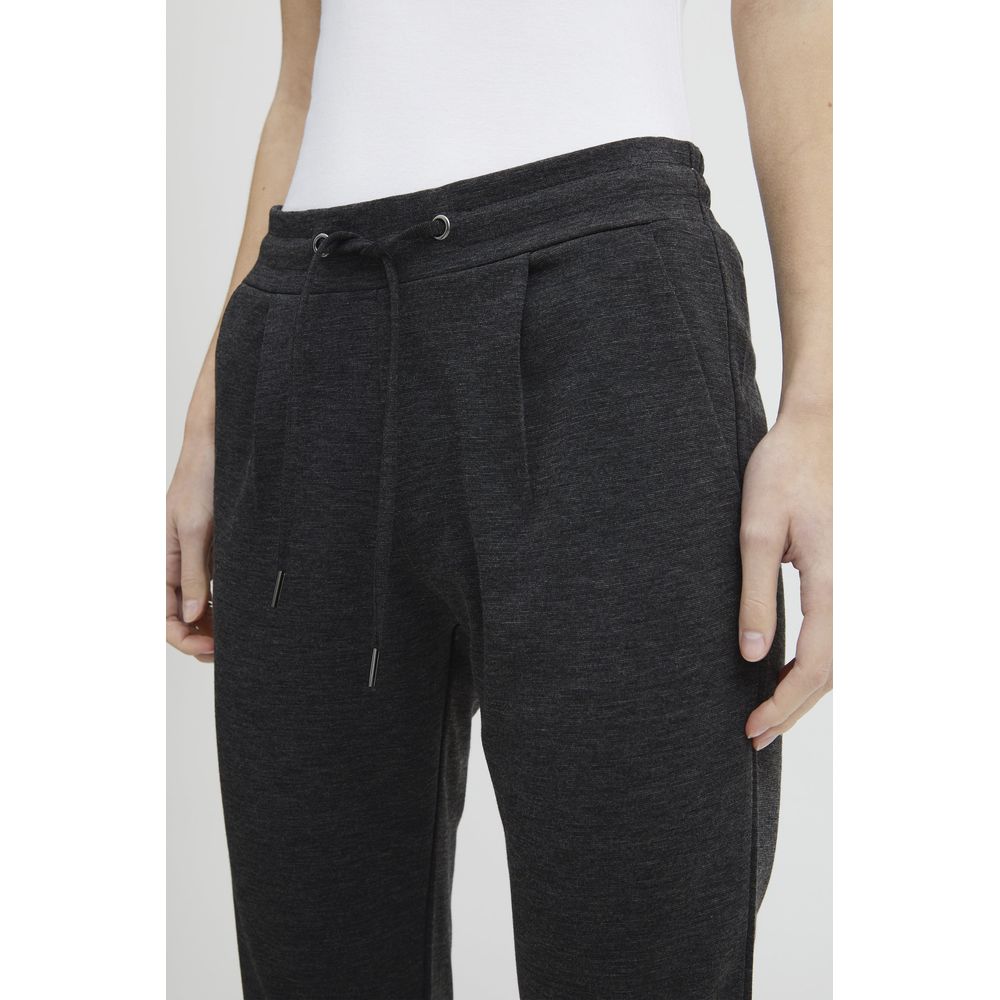 ICHI Gray Polyester Pant