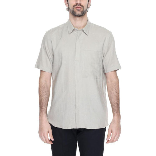 Antony Morato Beige Linen Shortsleeve AN-13370300127-IT44 | XS