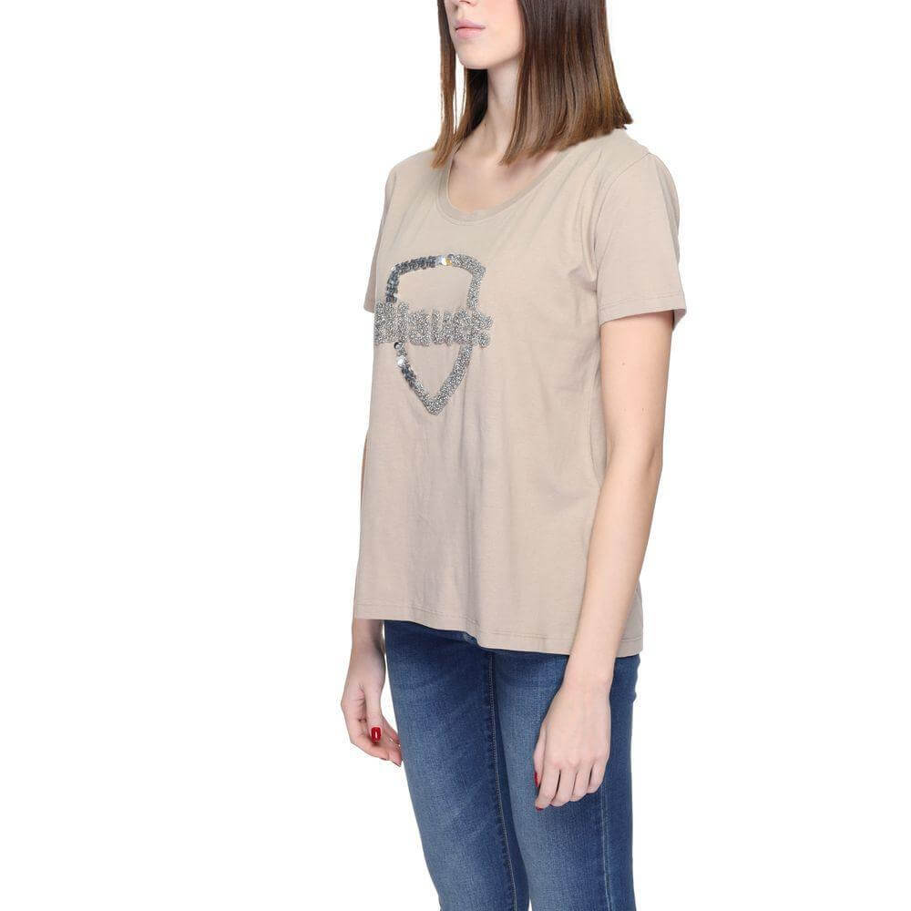 Blauer Beige Cotton T-Shirt BL-13445400309-IT42|M