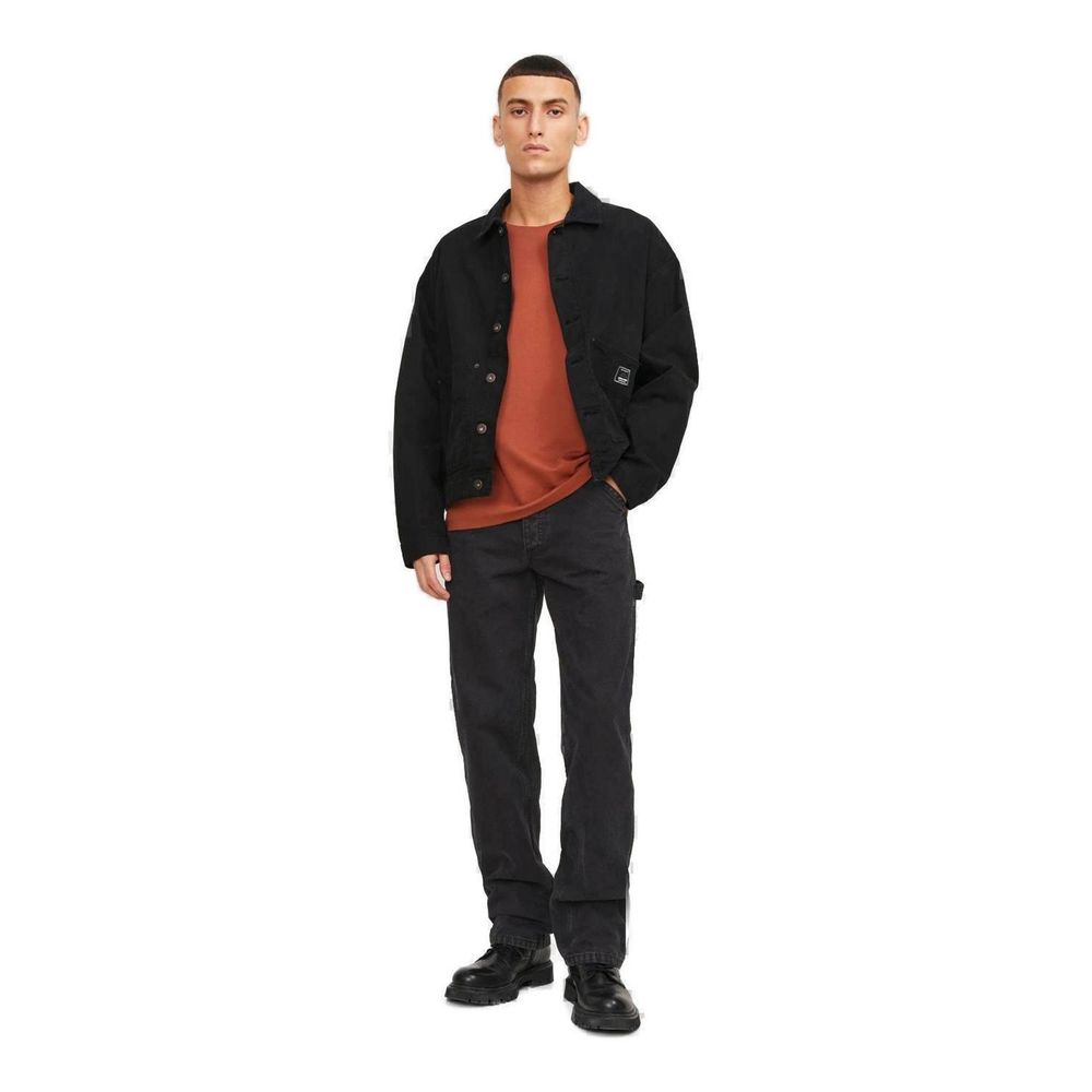 Jack Jones Black Cotton Relaxed Fit Jeans