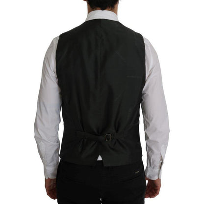 Dolce & Gabbana Black STAFF Cotton Striped Vest