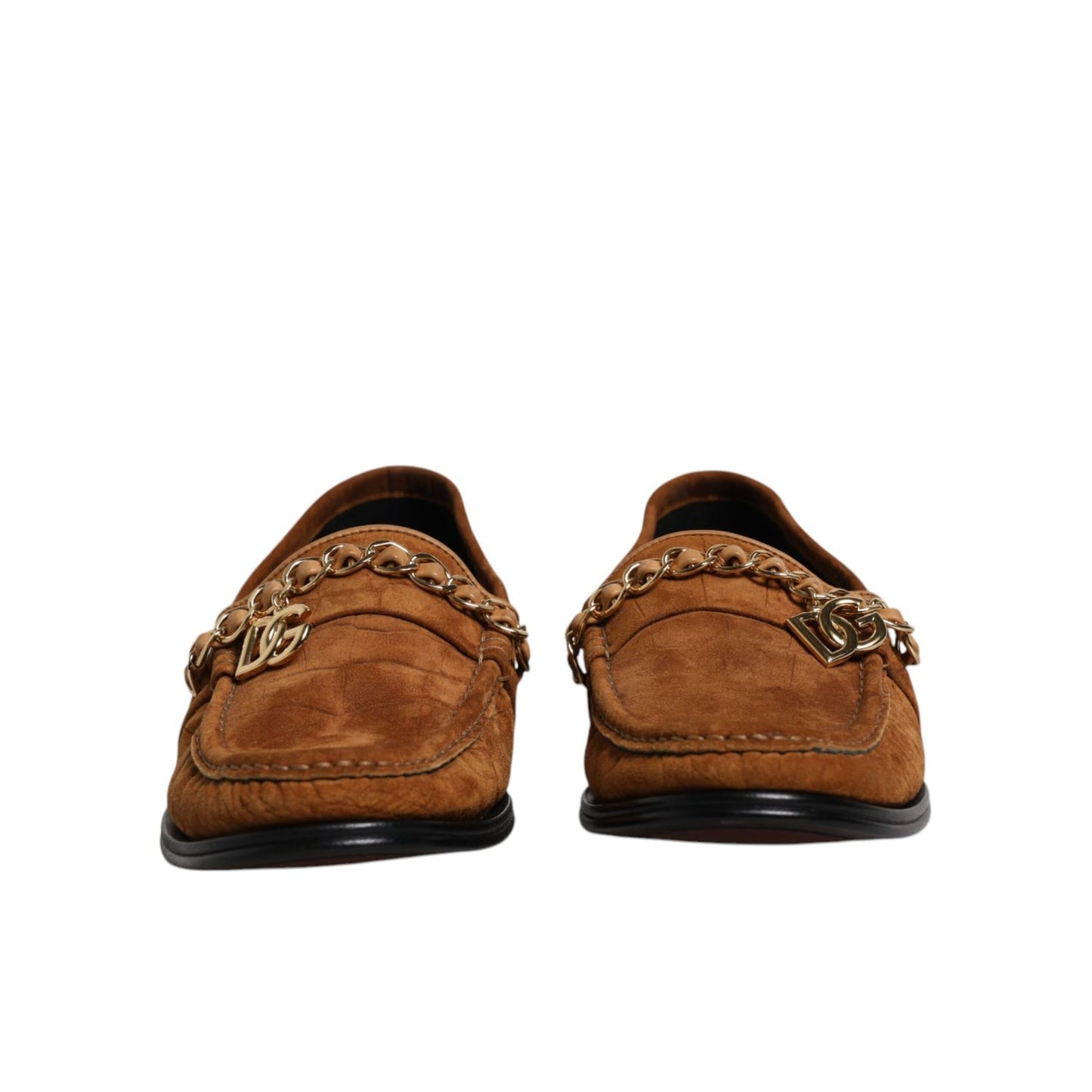 Dolce & Gabbana Brown Suede Leather Loafers Dress Shoes