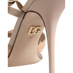 Dolce & Gabbana Beige Keira Slingback Heels Sandals Shoes LA11970-37