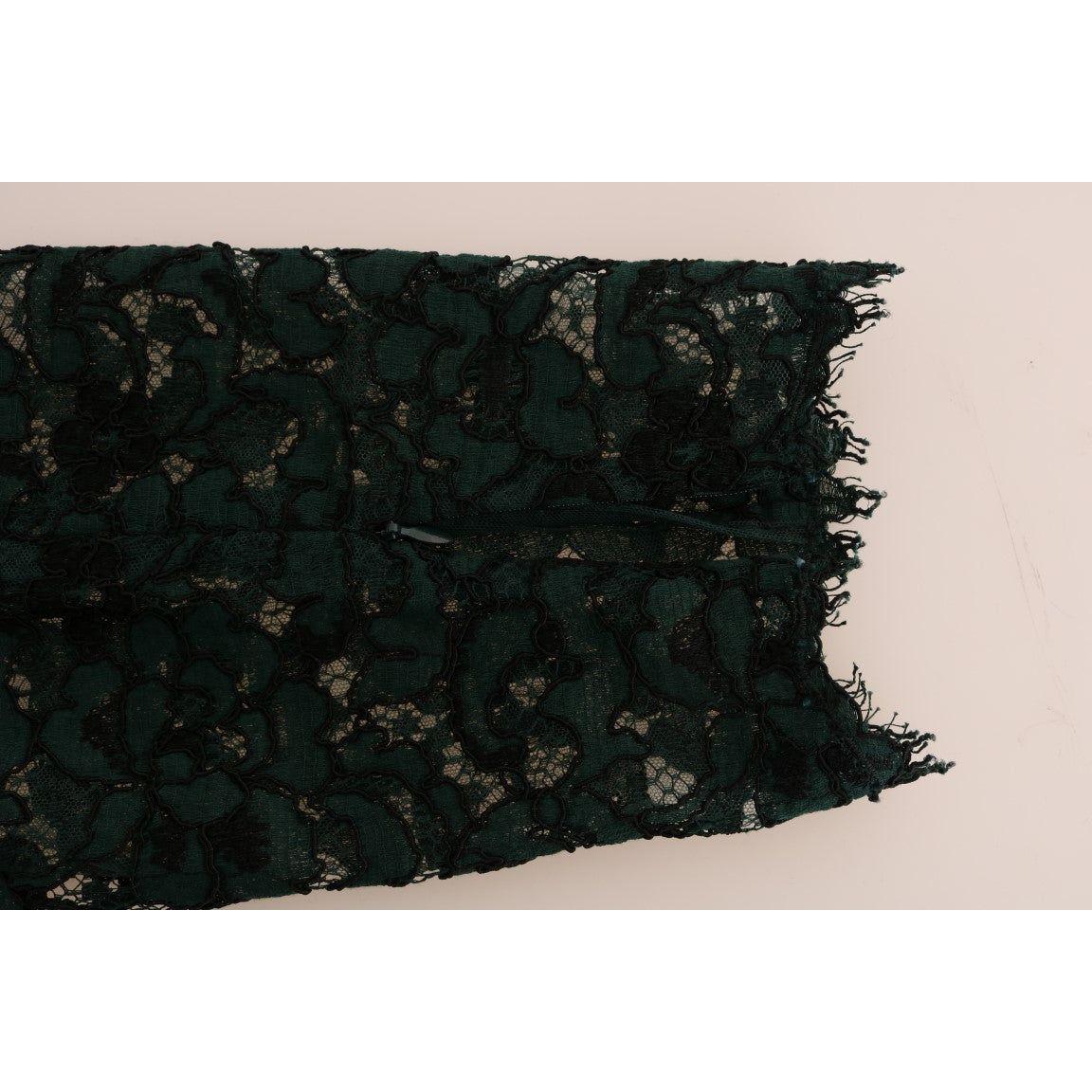 بنطلون ضيق من الدانتيل المزهر بخصر مرتفع من دولتشي آند غابانا