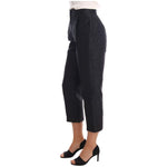 Dolce & Gabbana Black Floral Brocade Capri Pants Jeans & Pants