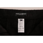 Dolce & Gabbana Black Floral Brocade Capri Pants Jeans & Pants