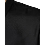 Dolce & Gabbana Black Cotton Square Neck Short Sleeve T-shirt