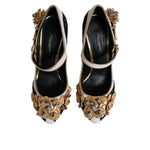 Dolce & Gabbana Multicolor Embellished Heels Pumps Shoes