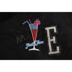 Dolce & Gabbana Black Brocade Cocktail Crystal Sweater