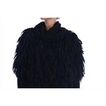 Dolce & Gabbana Black Fringes Wool Pullover Sweater