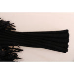 Dolce & Gabbana Black Fringes Wool Pullover Sweater