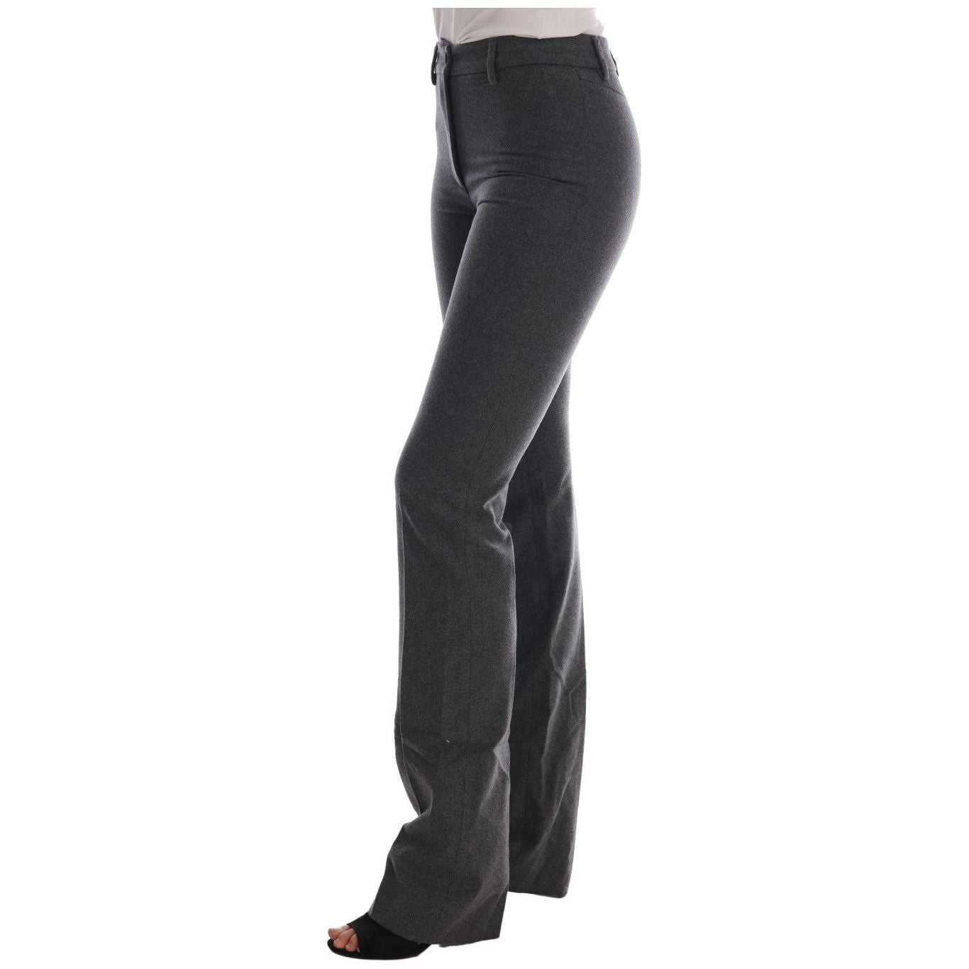Ermanno Scervino Gray Wool Stretch Slim Pants BYX1157-1