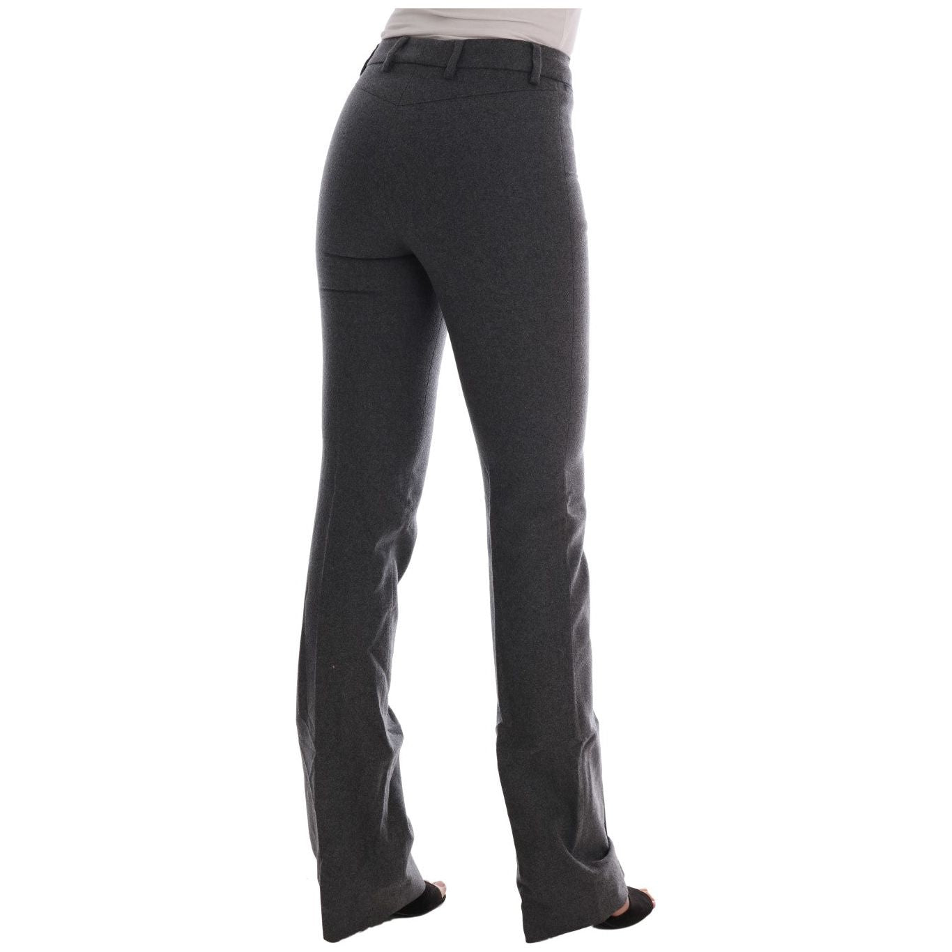 Ermanno Scervino Gray Wool Stretch Slim Pants BYX1157-1