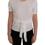 Dolce & Gabbana White Cotton Silk T-Shirt