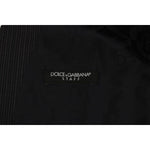 Dolce & Gabbana Elegant Gray Striped Wool Blend Vest Dolce & Gabbana Black