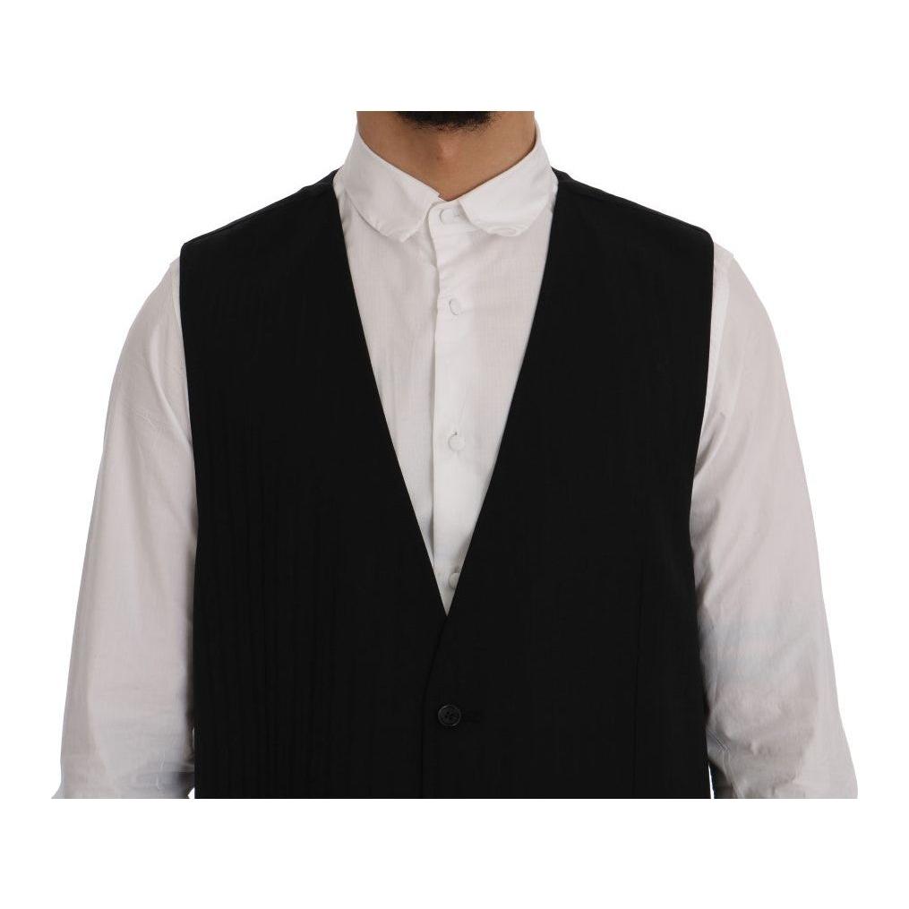 Dolce & Gabbana Black STAFF Wool Stretch Vest SIG60381-2