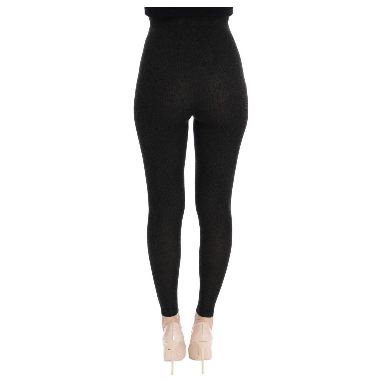 Dolce & Gabbana Gray Cashmere Stretch Tights